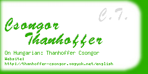 csongor thanhoffer business card